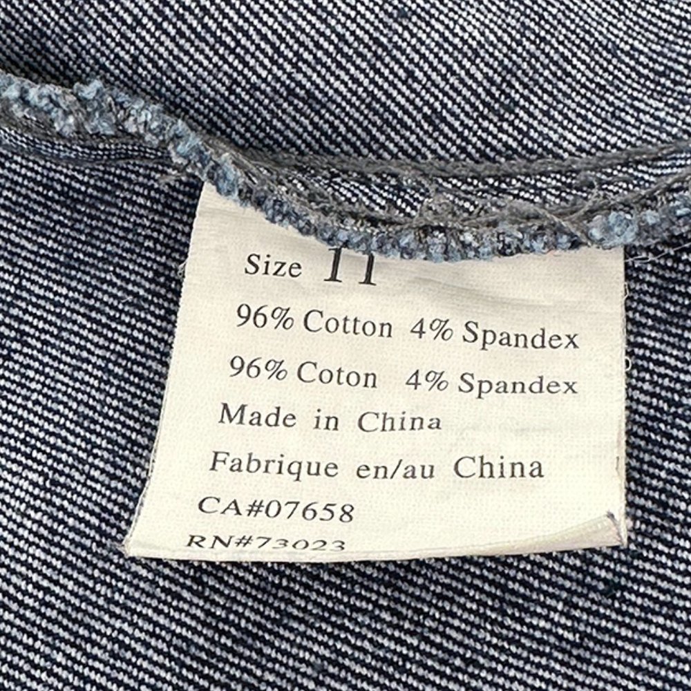 Bongo Button Front Denim Jacket Junior Size 11 - image 5